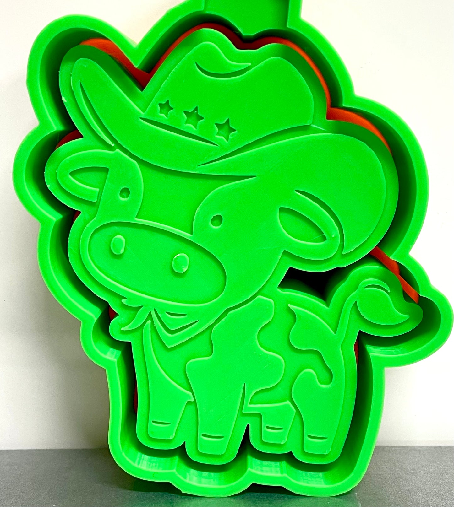 Baby Cow Wearing Cowboy Hat Mold