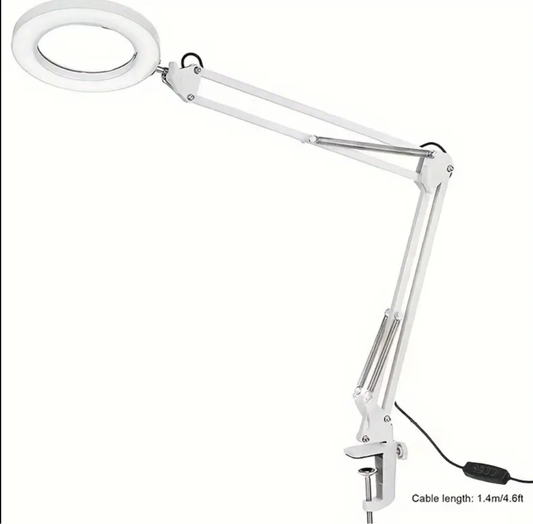 Magnifying LED Clamp On Lamp