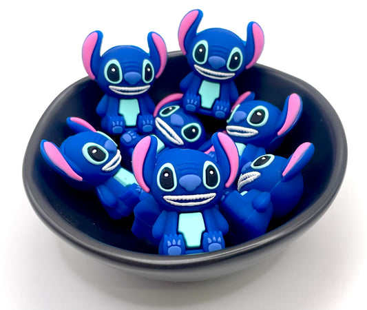 Cartoon Blue Guy Focal Bead