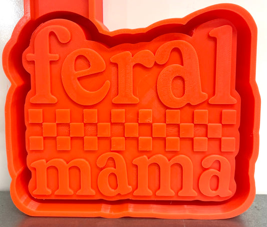 Checkered Feral Mama Mold