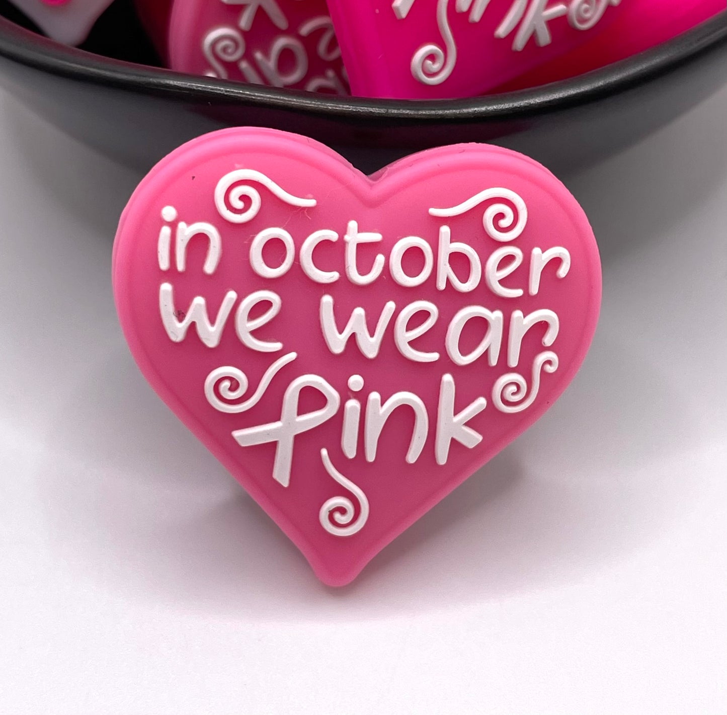 In October We Wear Pink Focal Bead