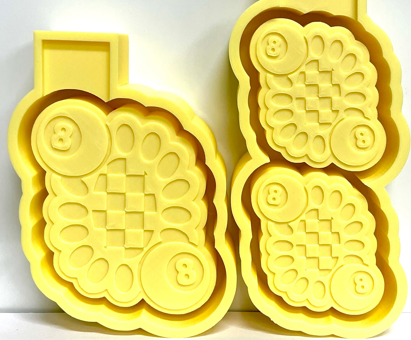 Checkered Conch 8 Ball & Vent Clip Mold Set