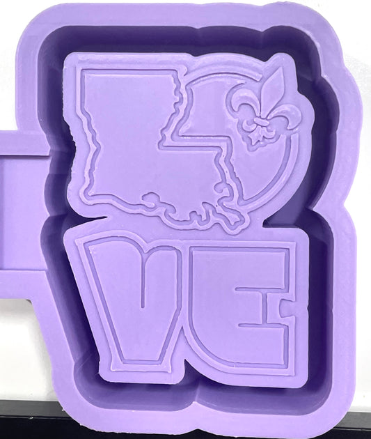 Louisiana Mardi Gras LOVE Mold
