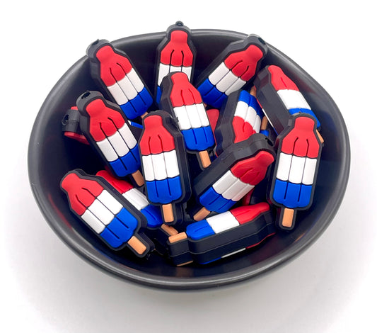 Bomb-pop Popsicle Focal Bead