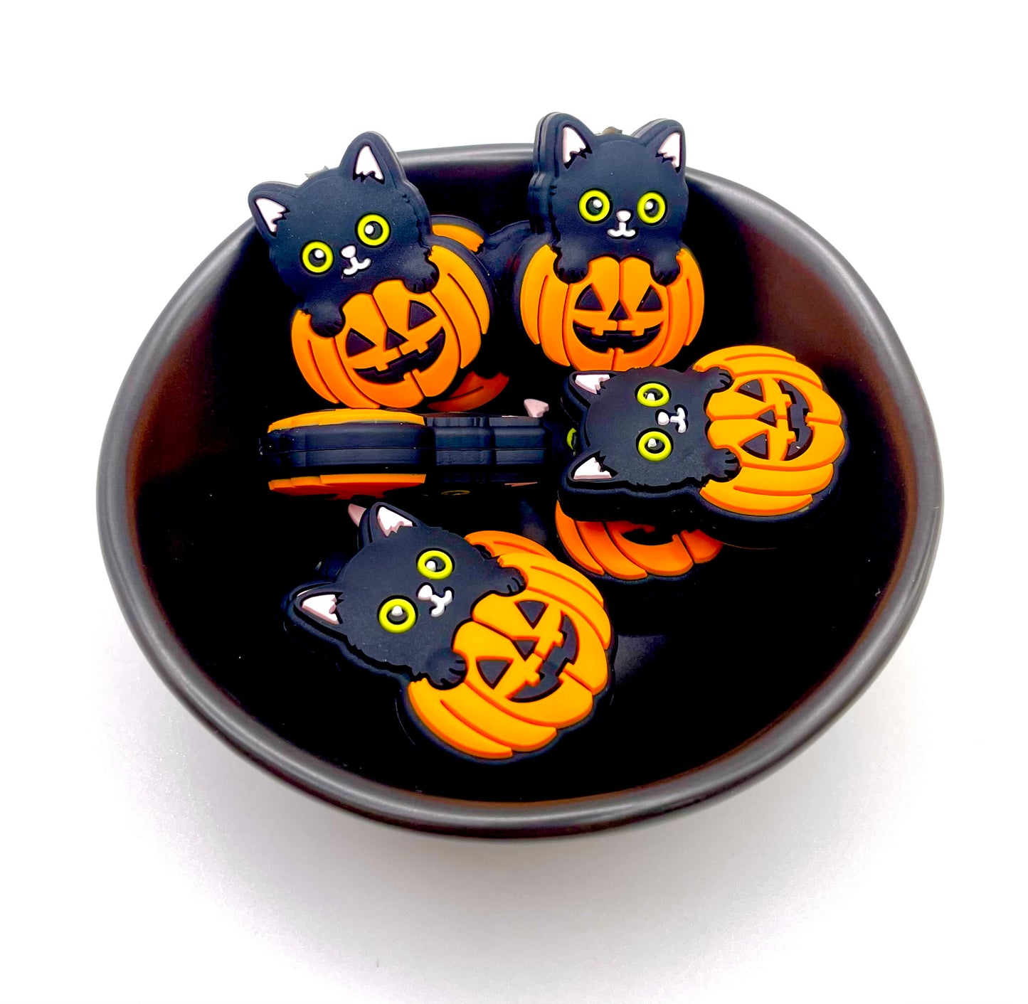 Cat In Pumpkin Focal Bead