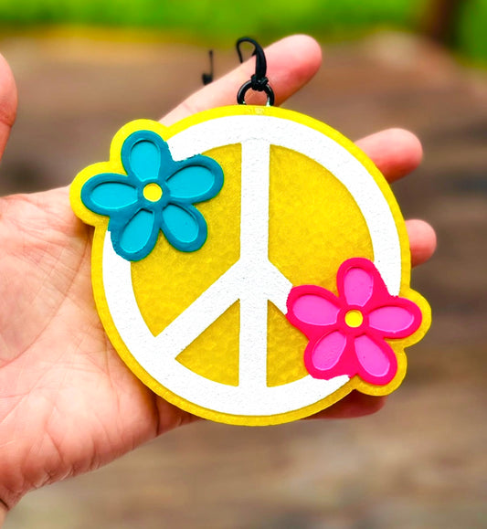 Flowery Peace Sign (Solid) Mold