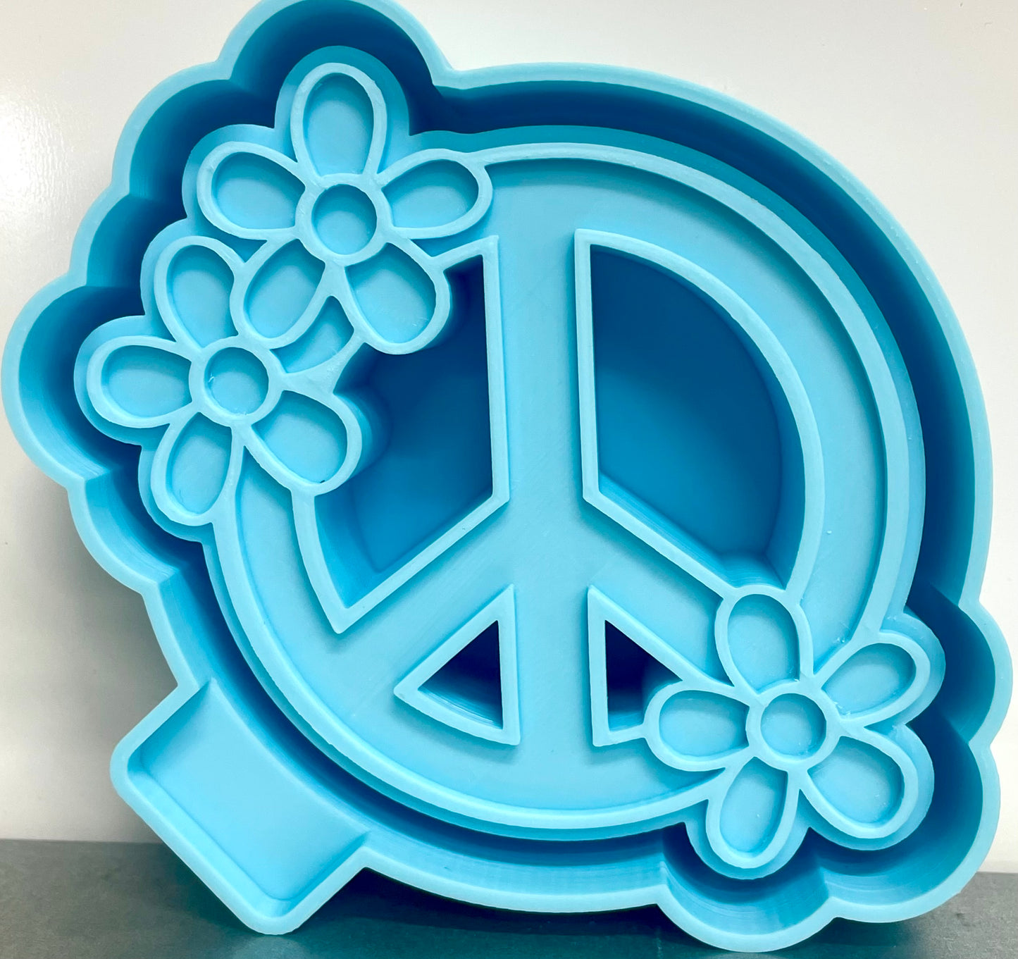 Flowery Peace Sign (Hollow) Mold