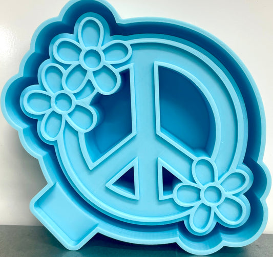 Flowery Peace Sign (Hollow) Mold