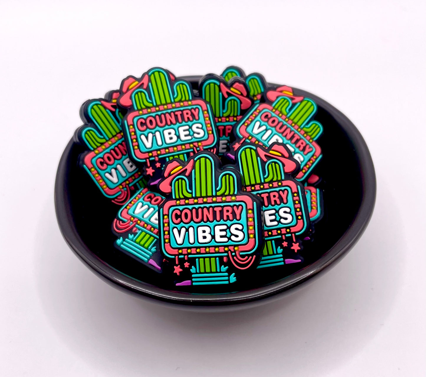 Country Vibes Cactus Focal Bead