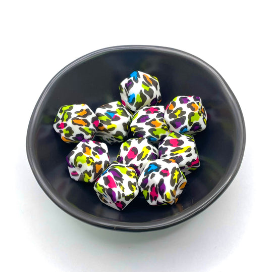 14mm Hexagon Silicone Beads