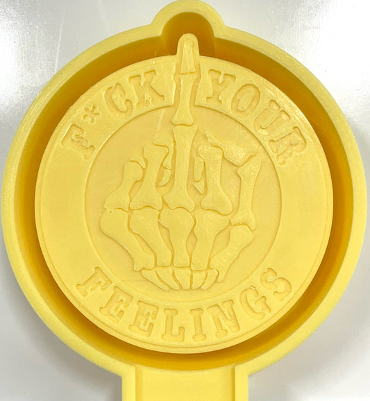 Fuck Your Feelings Skeleton Flip Off Mold