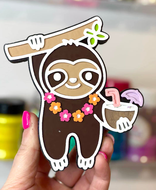 Summer Time Hanging Sloth Mold