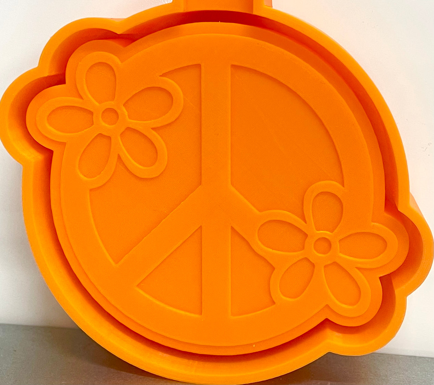 Flowery Peace Sign (Solid) Mold