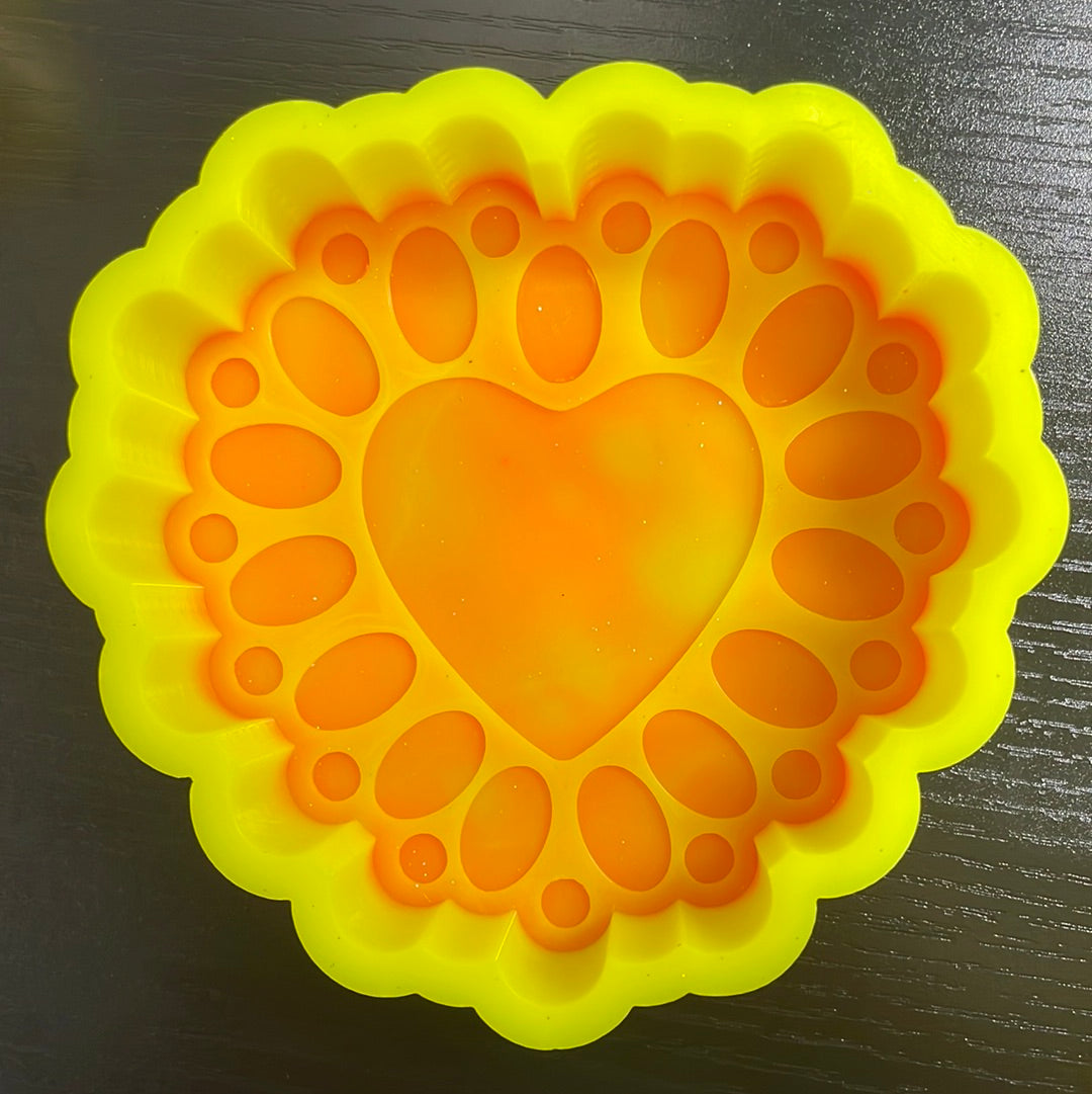 Squash Blossom Heart Concho Mold