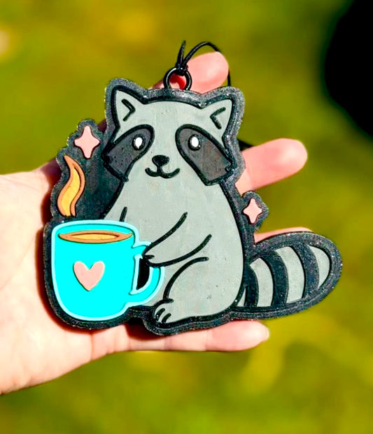 Raccoon with Coffee Mold