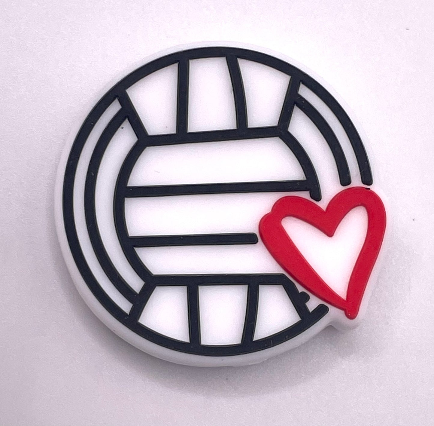 Sport Ball Heart Focal Bead