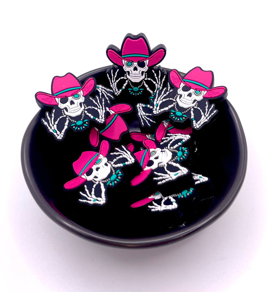 Turquoise Cowgirl Skeleton Focal Bead