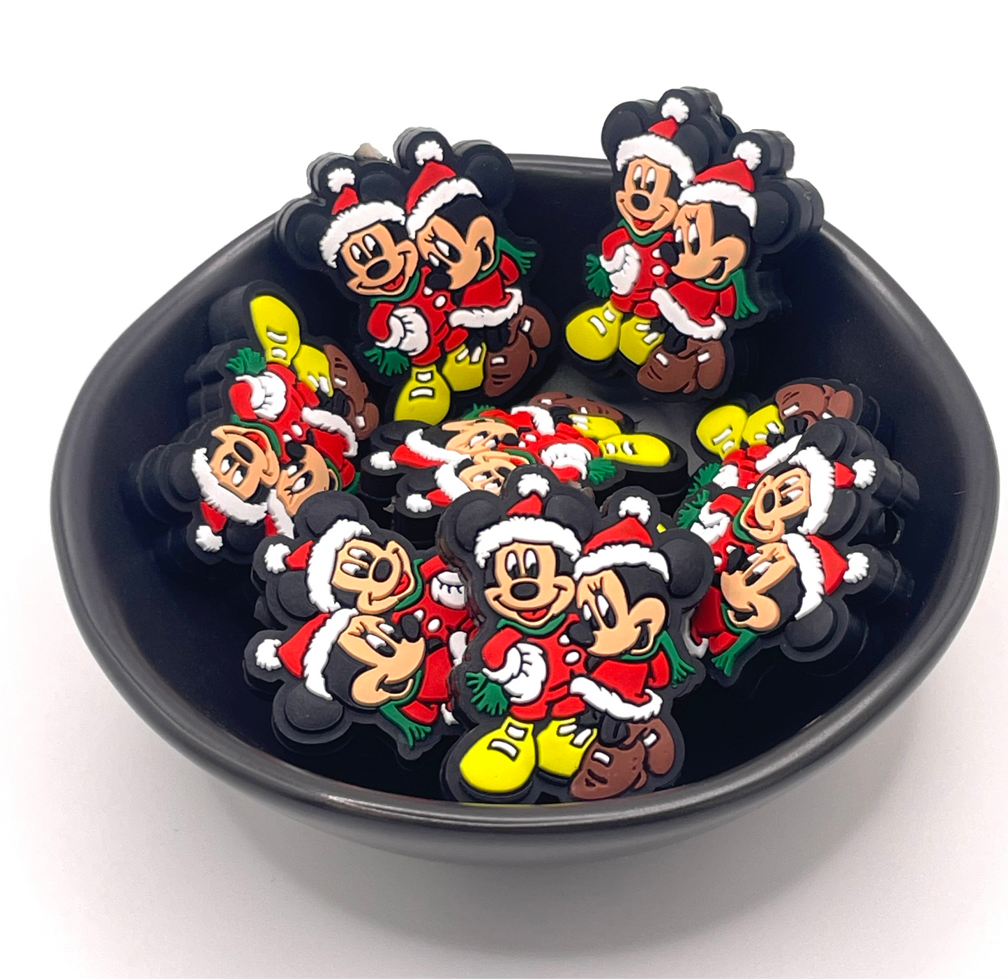 Christmas Mr & Mrs Mouse Focal Bead