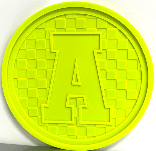 Checkered Alphabet Letters - Base & Insert Mold