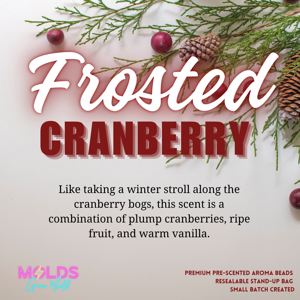 Frosted Cranberry Prescented Aroma Beads