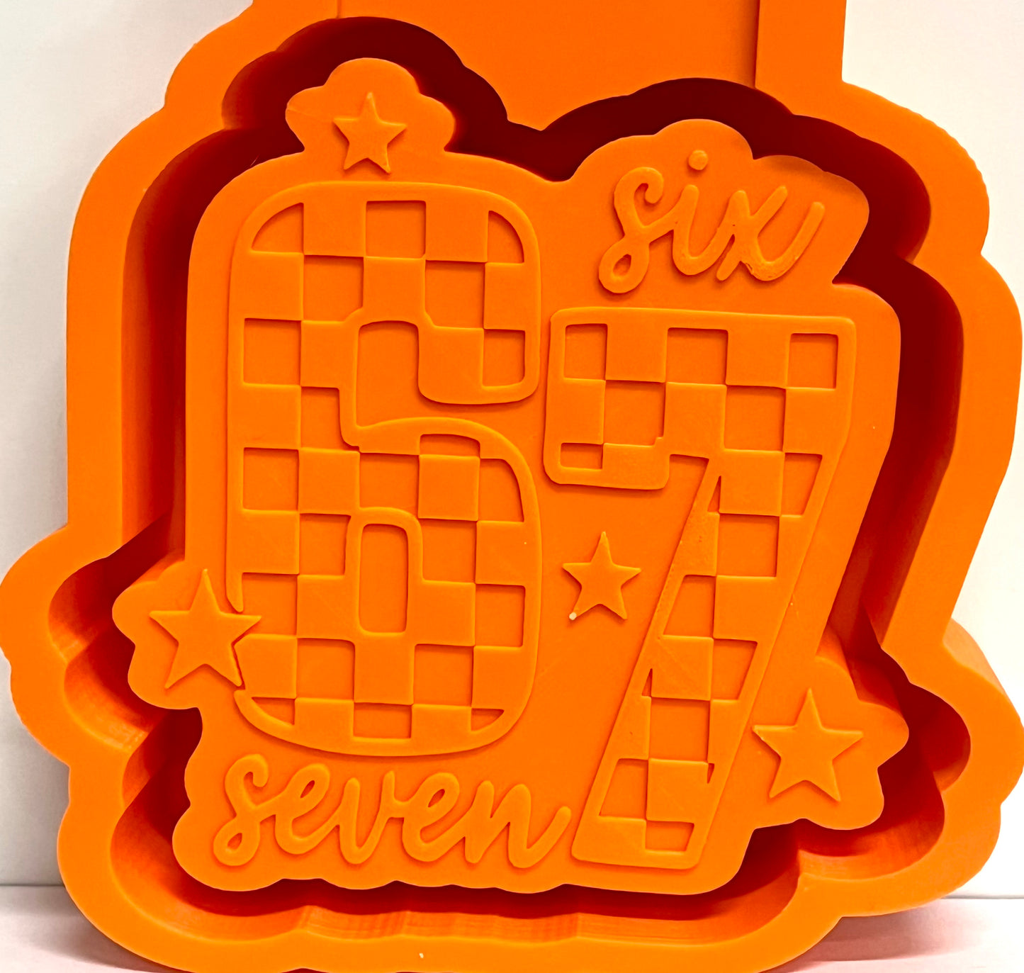 Checkered Six Seven 67 Mold