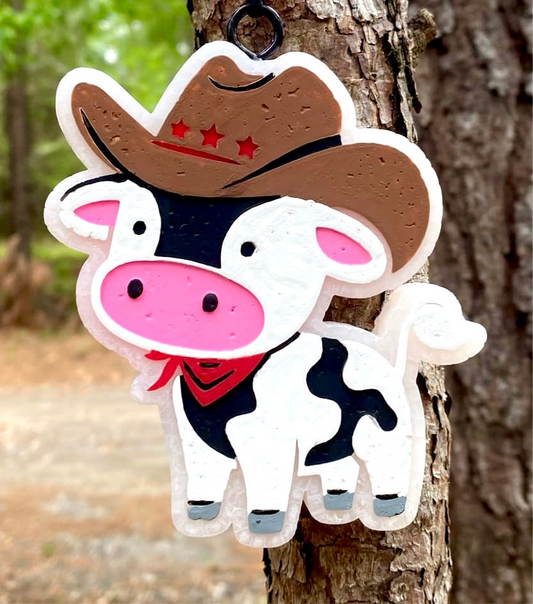 Baby Cow Wearing Cowboy Hat Mold