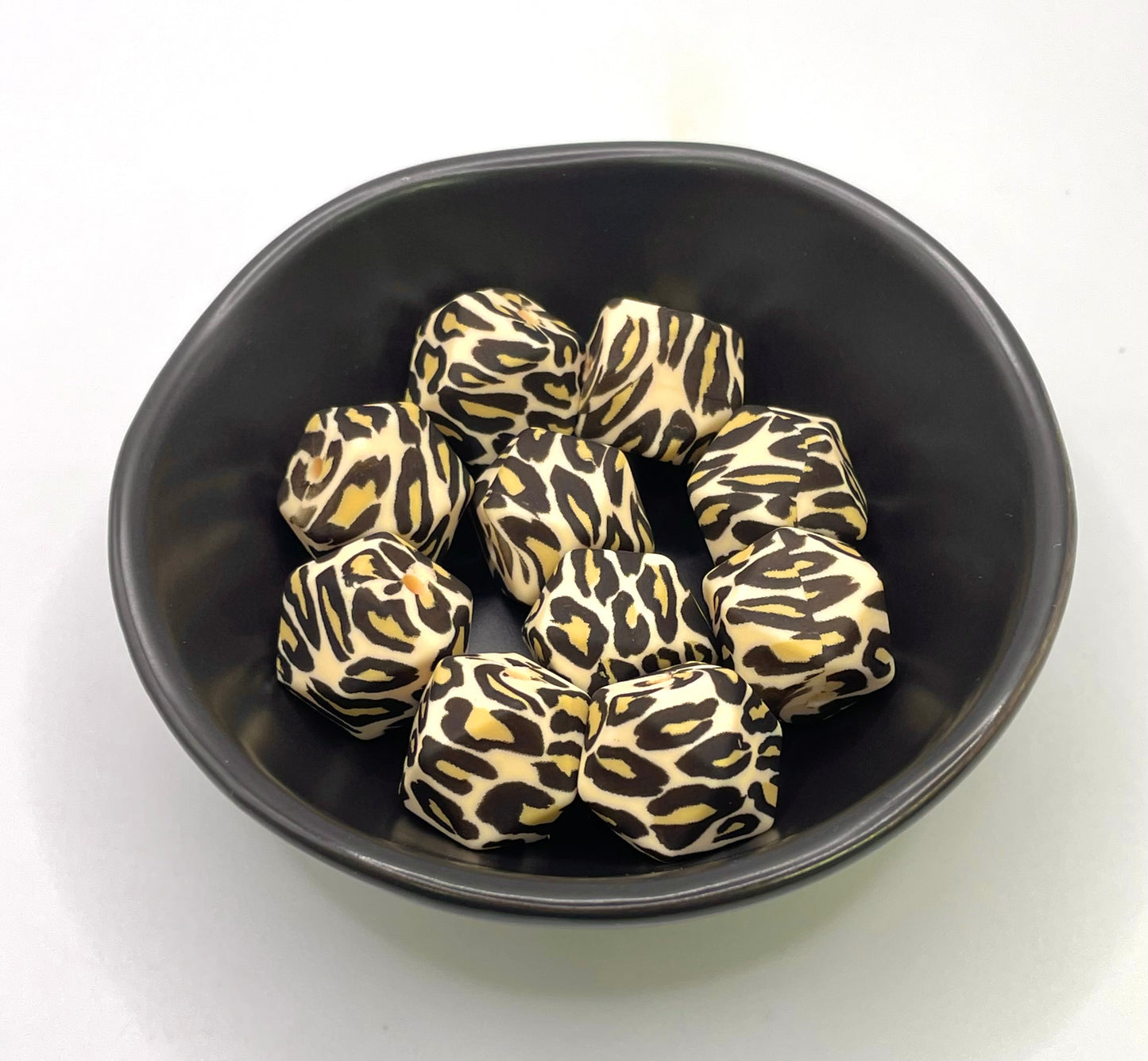 14mm Hexagon Silicone Beads