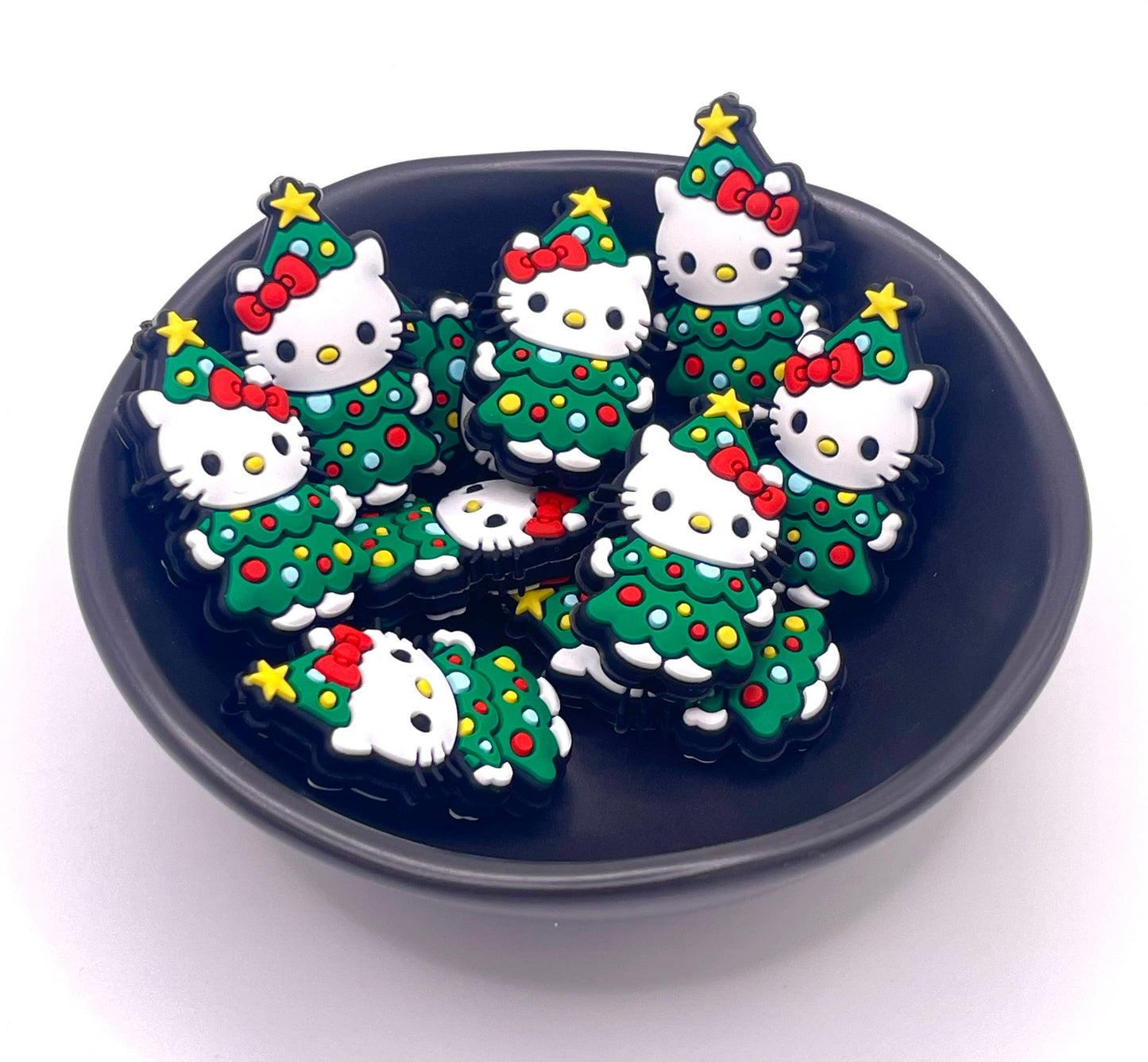 Kitty Christmas Tree Focal Bead