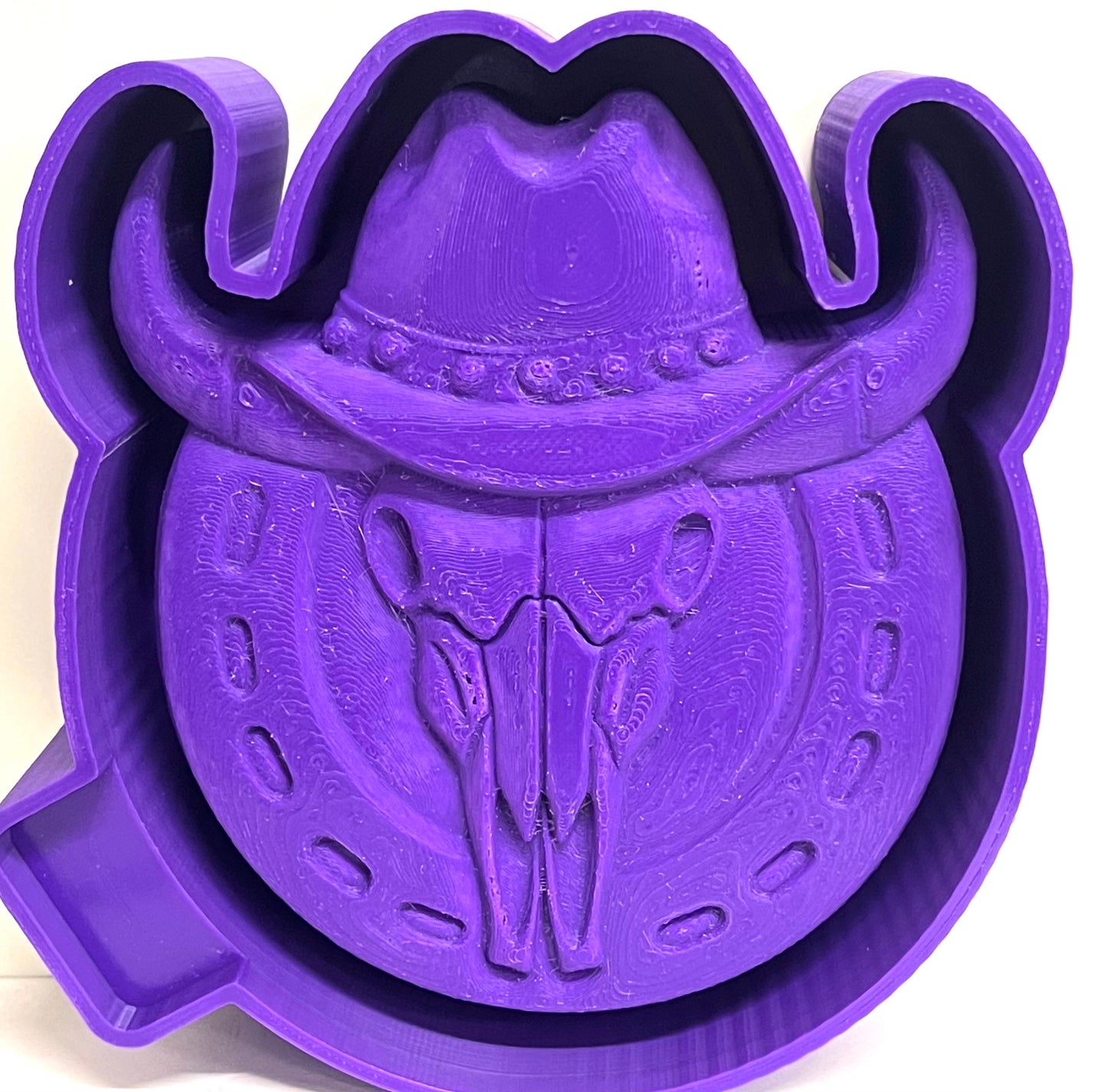 Horseshoe Western Bull Skull 3D Mold
