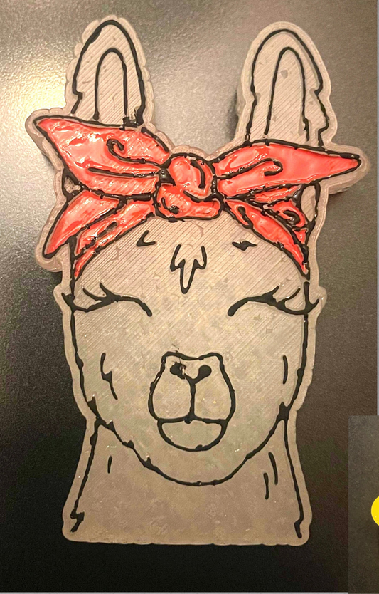 Llama with Bow Mold
