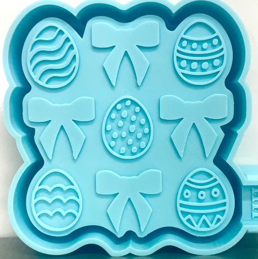Easter Egg & Bows Tic Tac Toe Mold