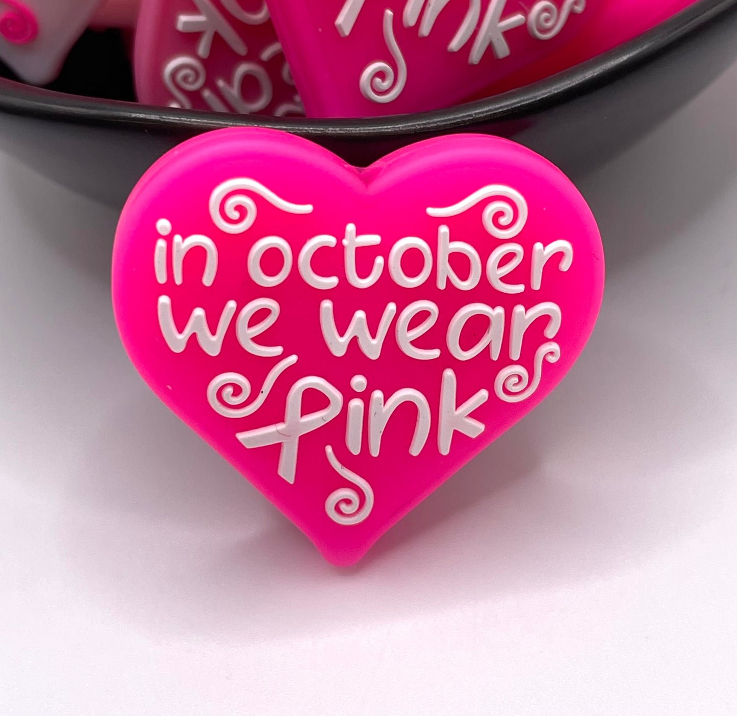 In October We Wear Pink Focal Bead