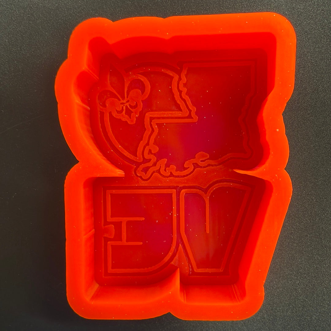 Louisiana Mardi Gras LOVE Mold
