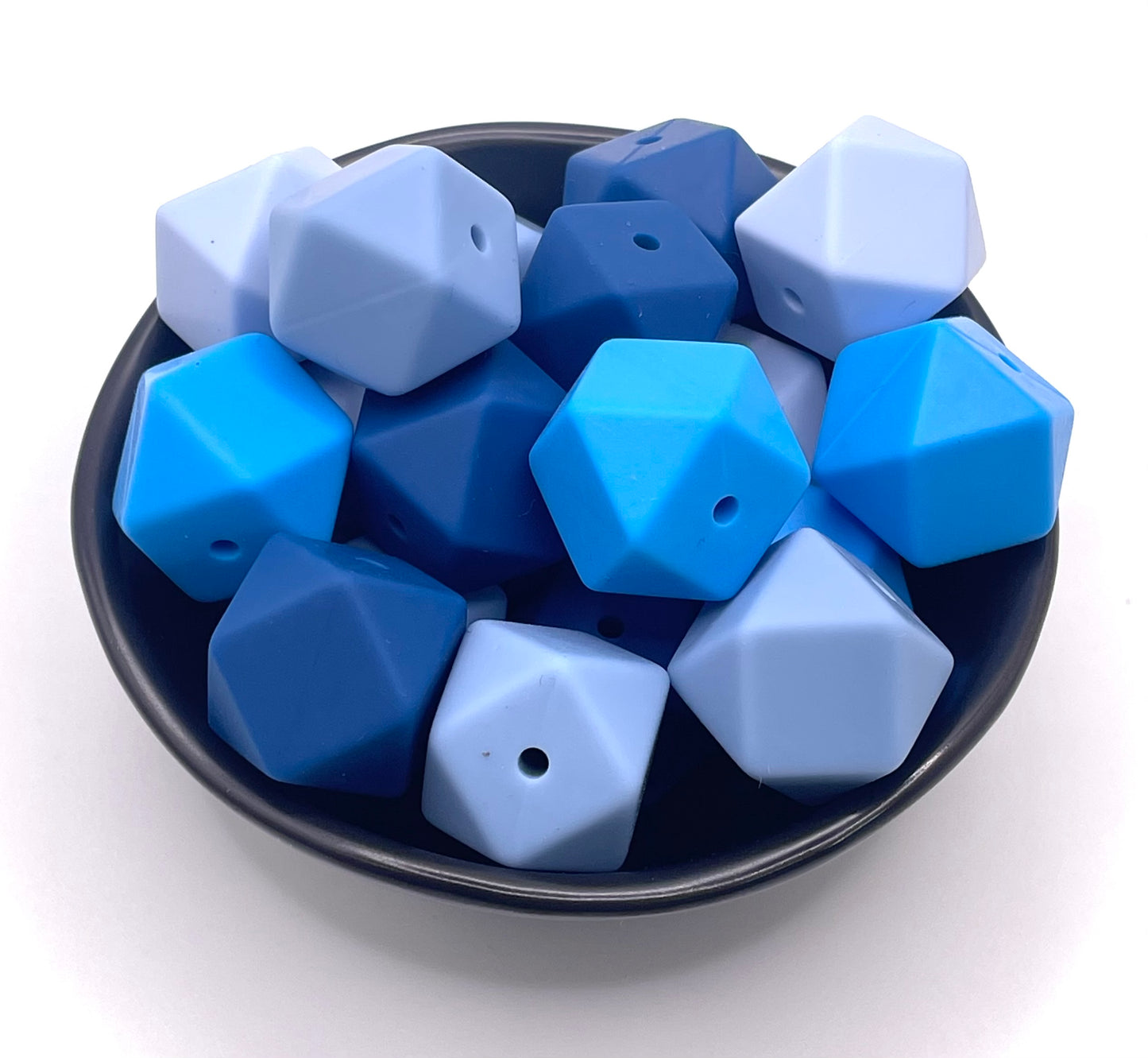 17mm Hexagon Silicone Beads