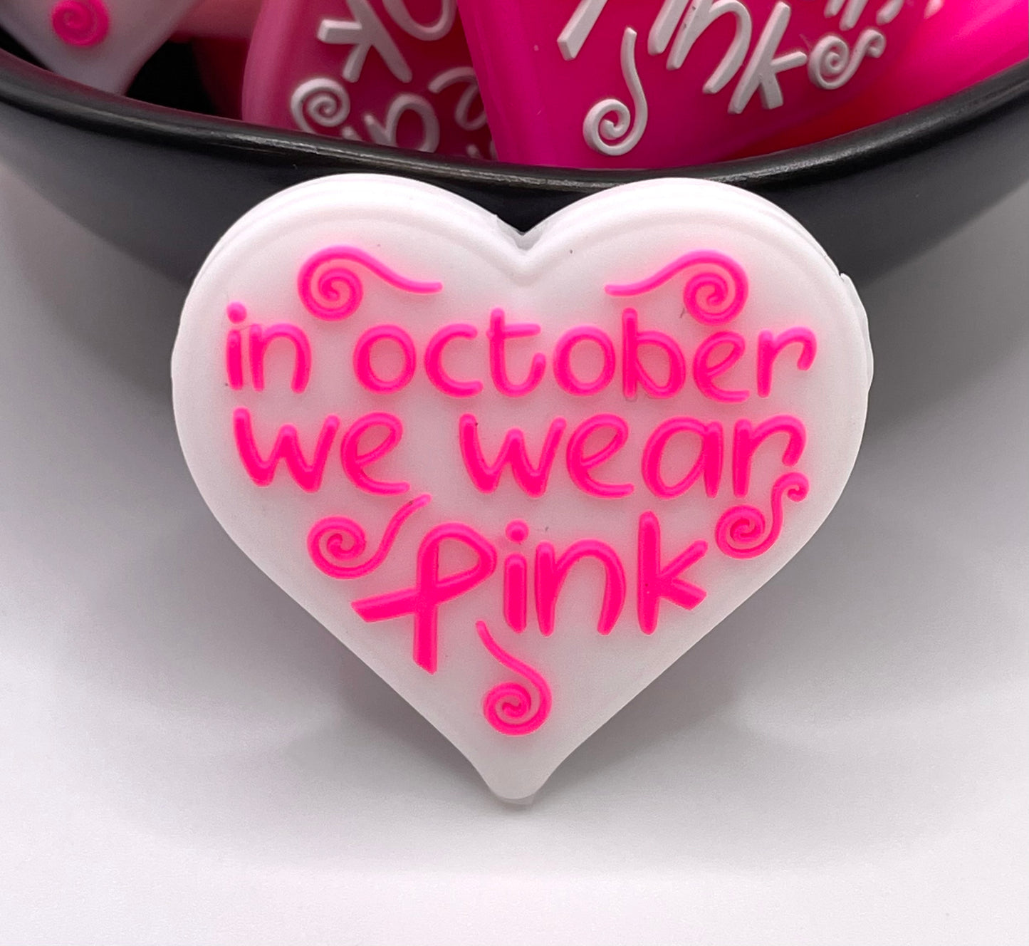 In October We Wear Pink Focal Bead
