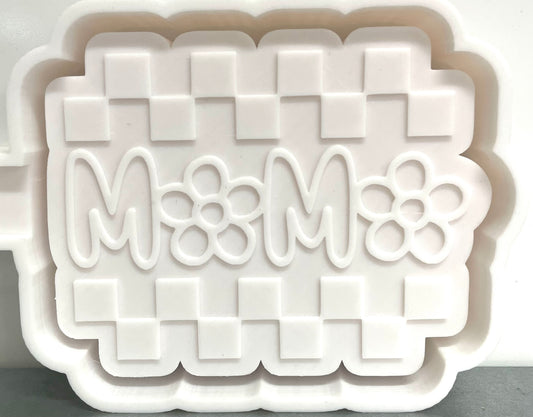 Checkered Flower Mama Mold