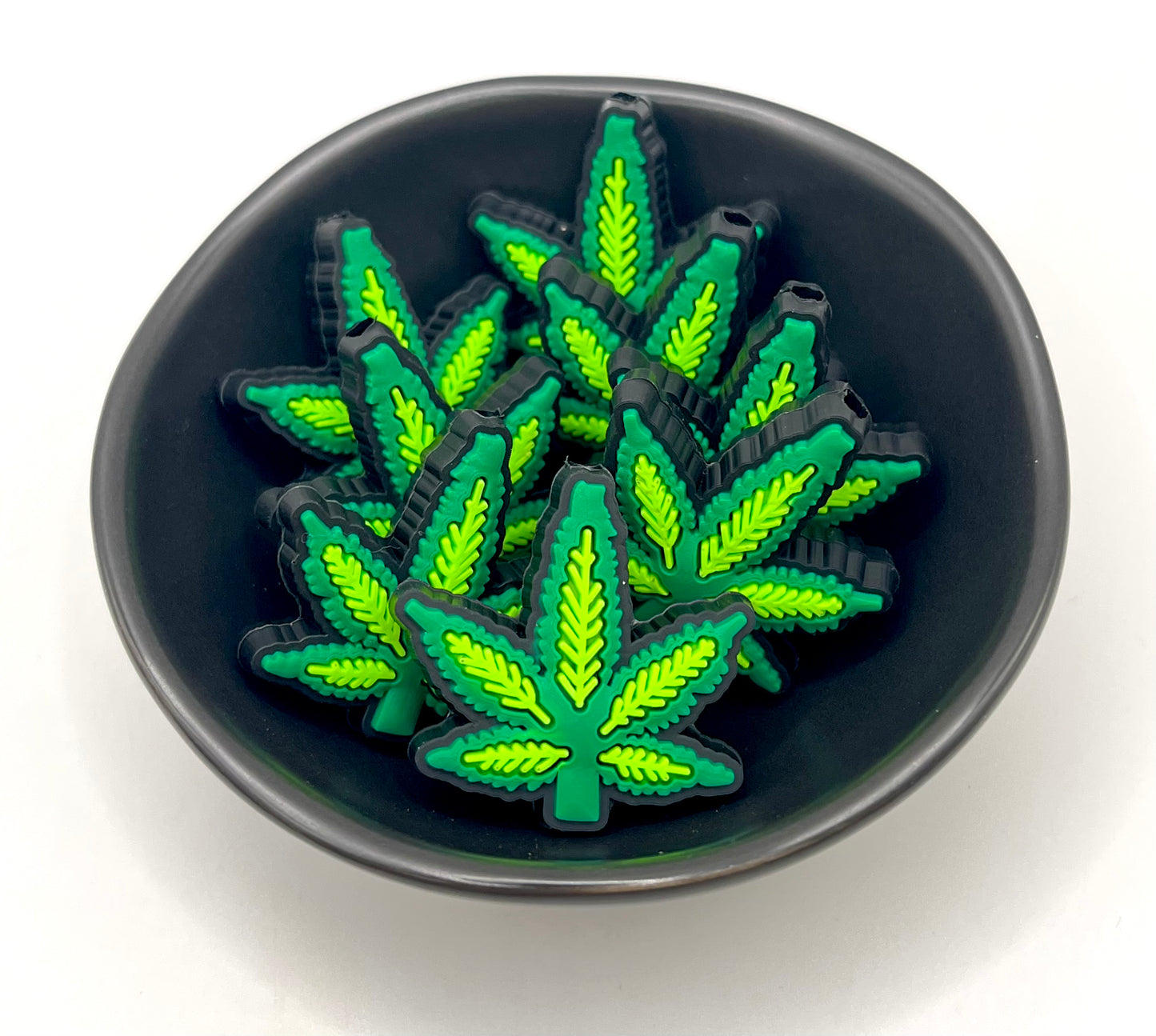 Marijuana Pot Leaf Focal Bead