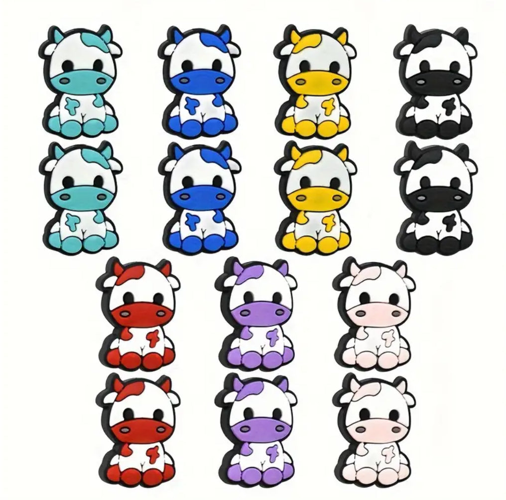 14 Count Colorful Cows Focal Beads - Discontinued