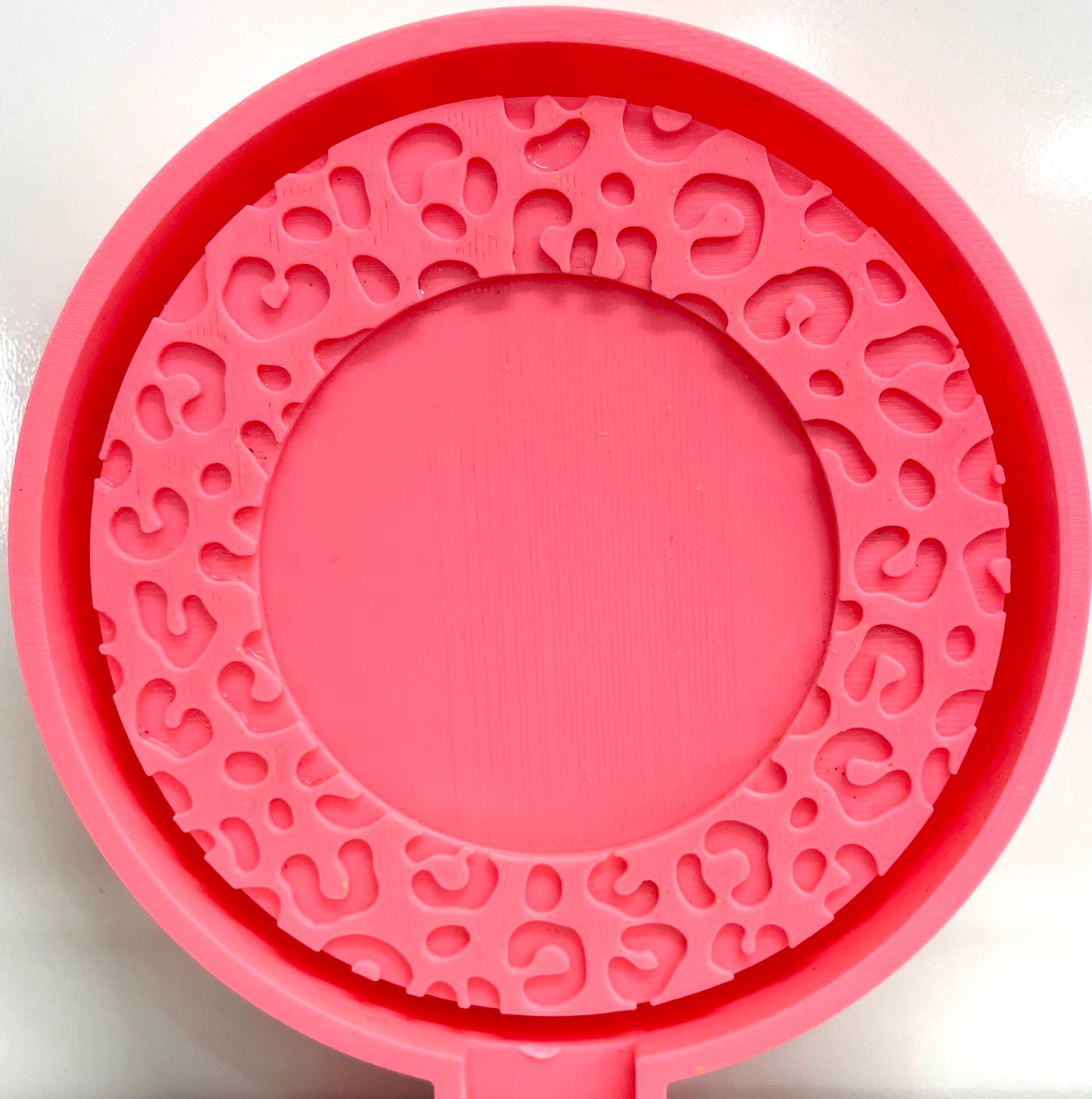 Leopard Print Circle Frame Mold
