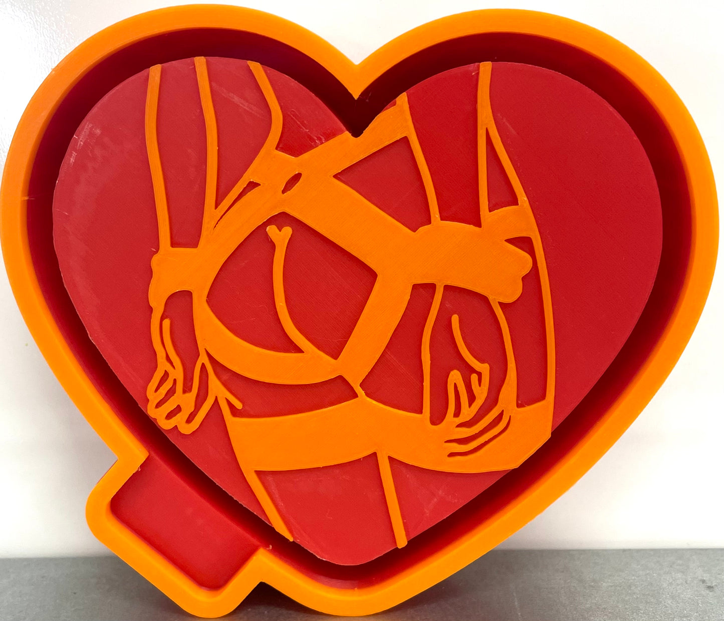 Bondage Booty Heart Mold