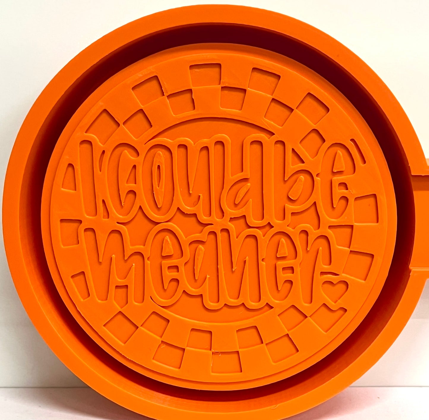 I Could Be Meaner Checkered Circle Mold