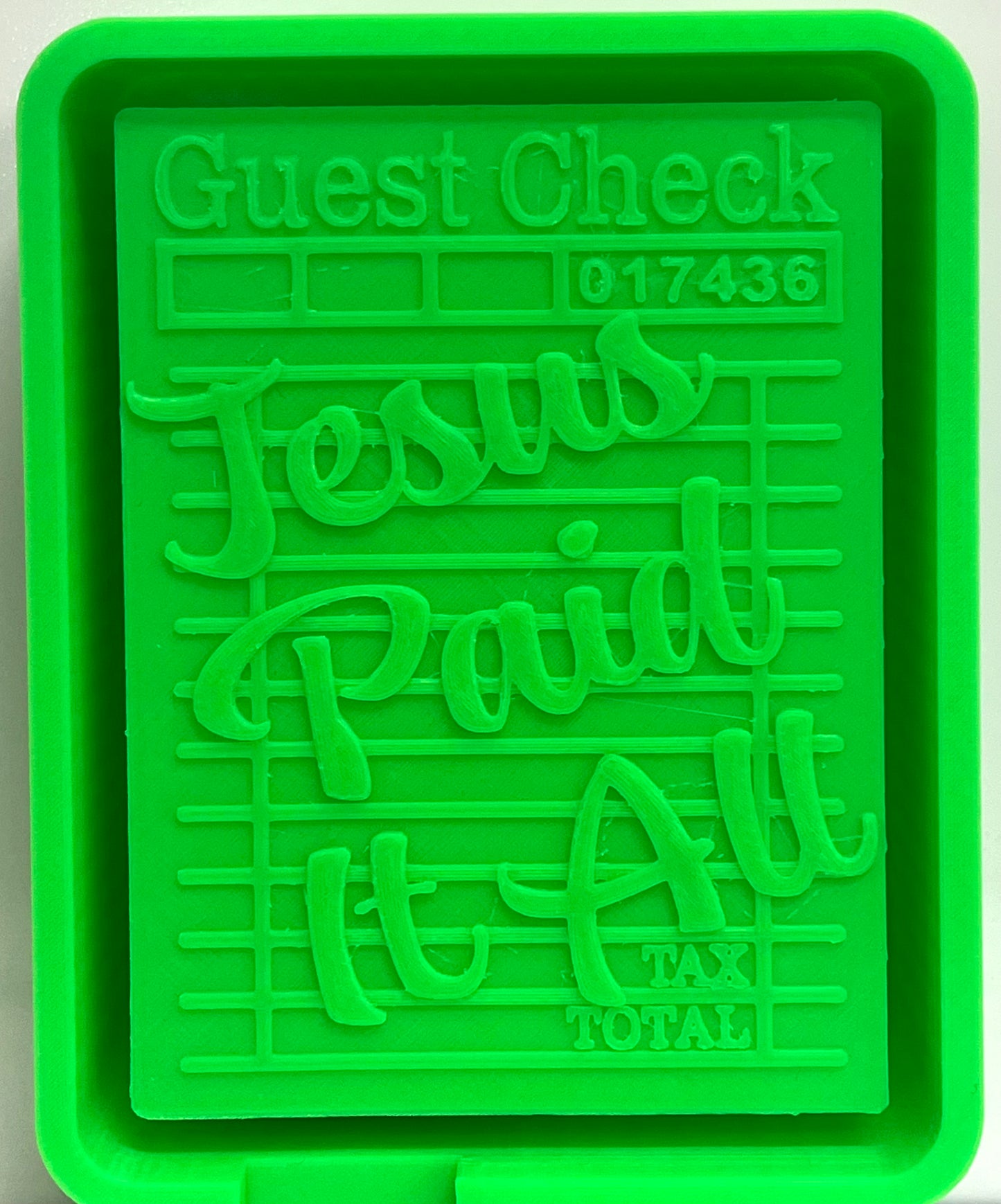 Jesus Paid It All Guest Check Mold
