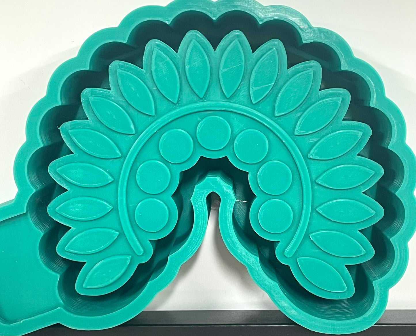 Rounded Squash Blossom Concho Mold
