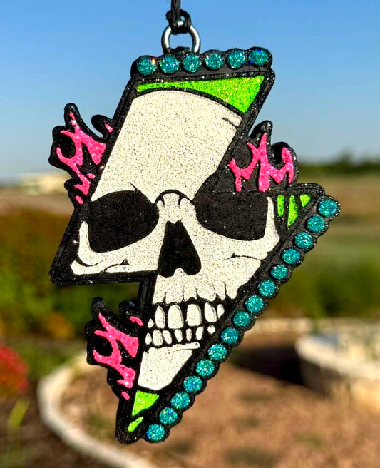 Skeleton/Skull Flaming Lightening Bolt Mold