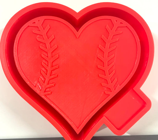 Heart Shaped Baseball or Softball Mold