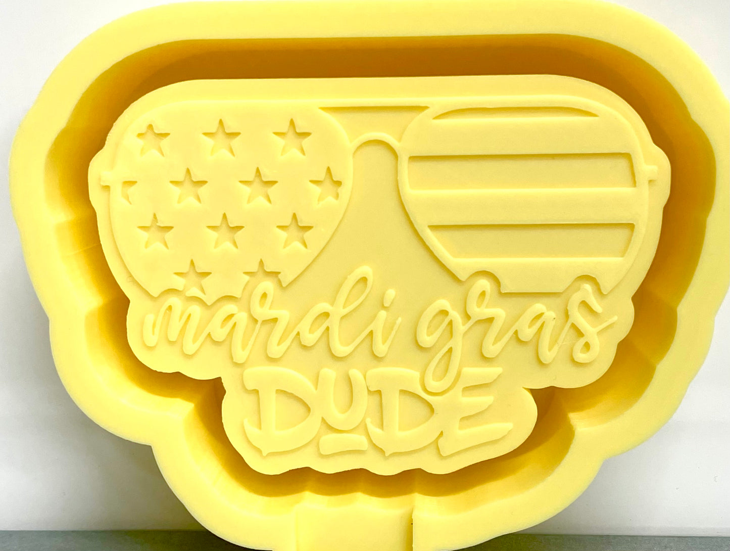 Mardi Gras Dude Flag Sunglasses Mold