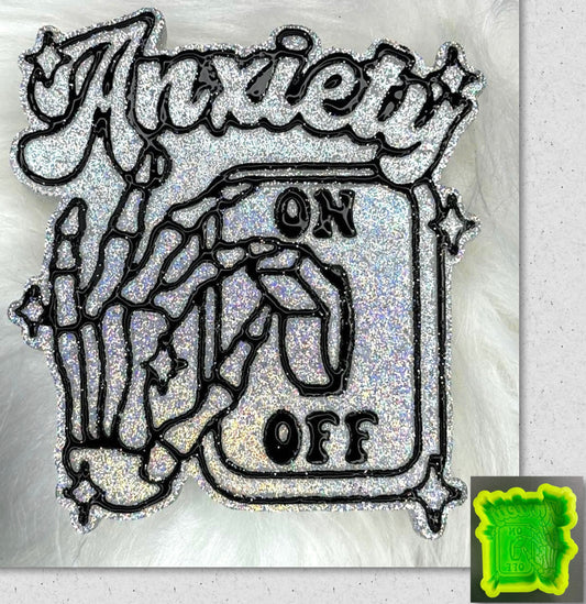 Anxiety On/Off Switch Skeleton Hand Mold