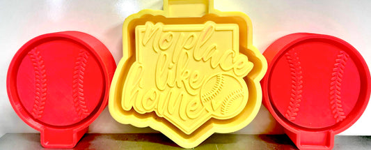 No Place Like Home Baseball or Softball & Vent Clip Mold Set