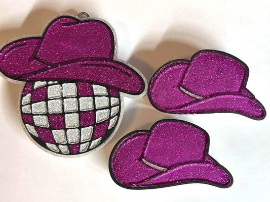 Cowboy Disco Ball with Cowboy Hat Vent Clip Molds