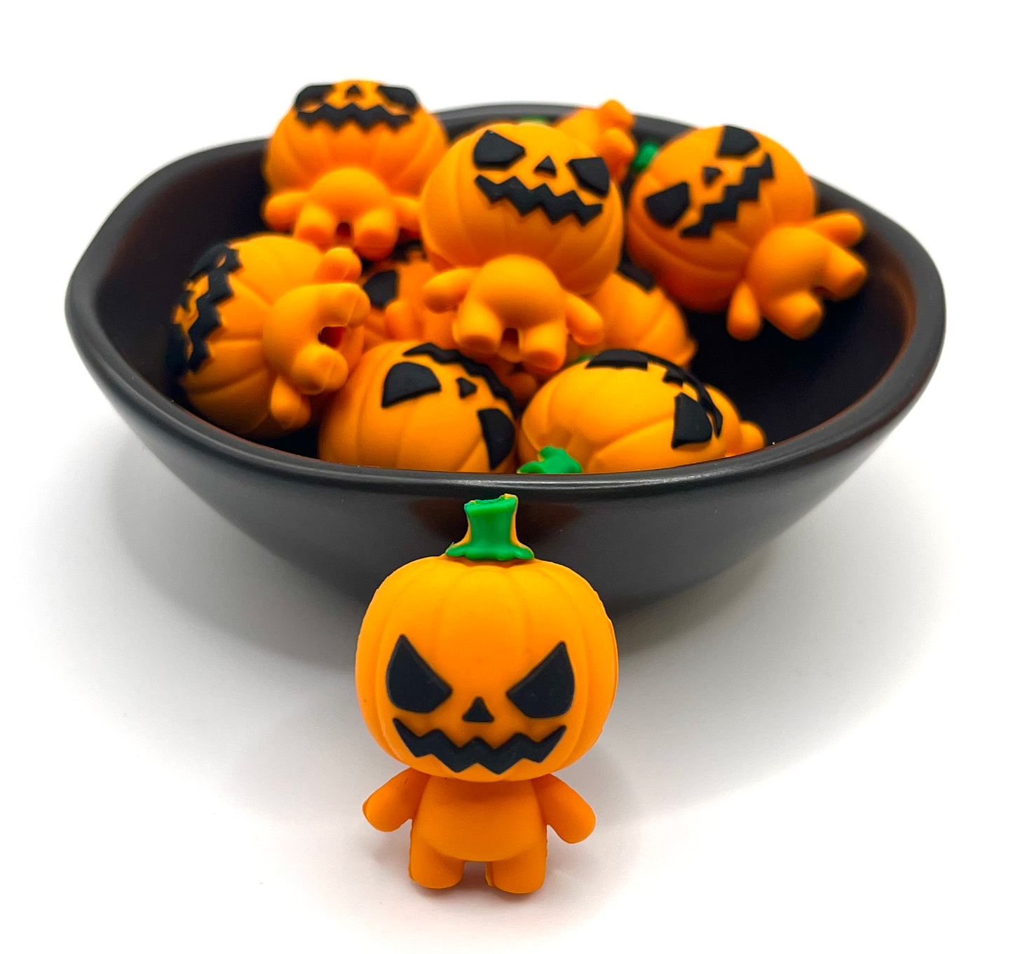 Cute Pumpkin Guy Focal Bead